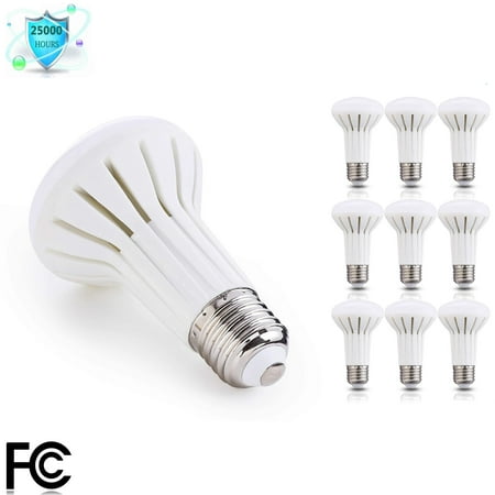BR20 LED Lighting Bulb, 500 lumens,Indoor Outdoor Flood Light Bulb,5W (50W Incandescent Equivalent), Daylight White 5000K, Non Dimmable Appliance Light Bulb Damp Rated, E26 Medium Base(Pack of 10)