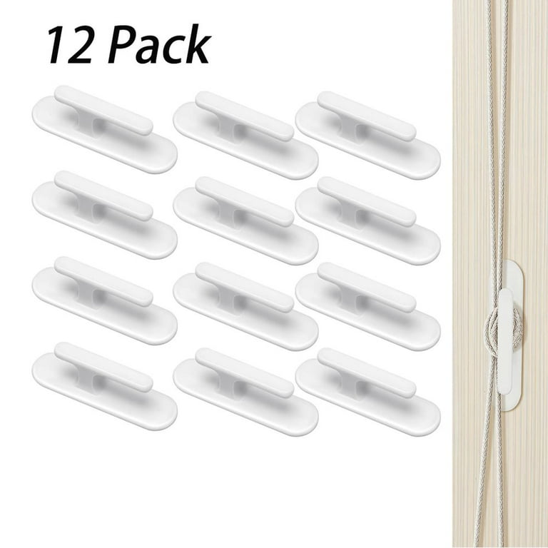 2Pcs Multi-Purpose Hooks Adhesive Curtain String Holder Practical Office  Home Safety Blind Cord Holder Window Blind Cord Hooks
