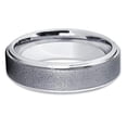 thumbnail image 4 of Silly Kings Jewelry 6mm- Grey Tungsten Ring - Tungsten Wedding Band - Gunmetal Ring - Brush (10.5), 4 of 4