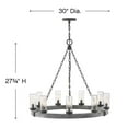 thumbnail image 2 of 29208DZ-LL-Hinkley Lighting-Sawyer - 9 Light Large Outdoor Hanging Lantern in Rustic Style - 30 Inches Wide by 27.75 Inches High-Aged Zinc Finish-LED, 2 of 6