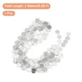 thumbnail image 3 of Sequin Link Chain, 6.56 Ftx6mm Silver Plated Flat Round Link Chains Necklace Chains Bulk for Jewelry Making, 3 of 6