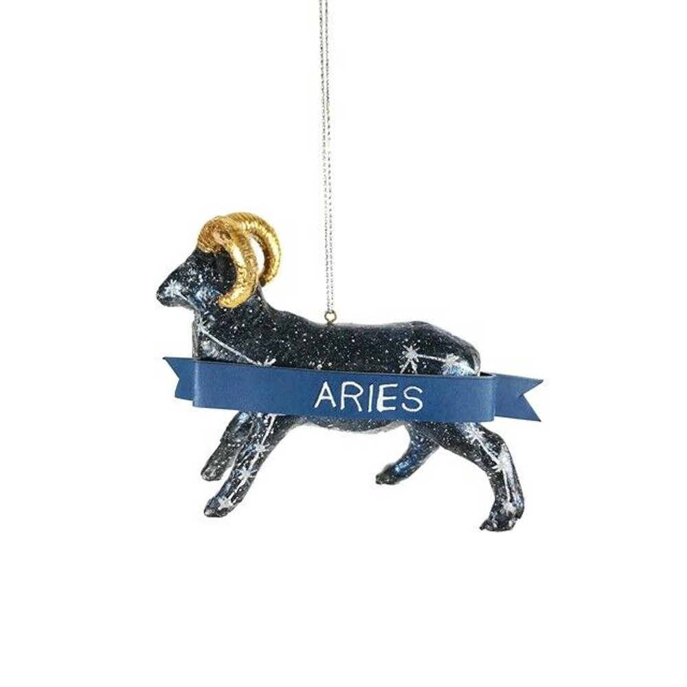 Zodiac Sign ARIES Astrology Constellation Christmas Ornament, by Cody