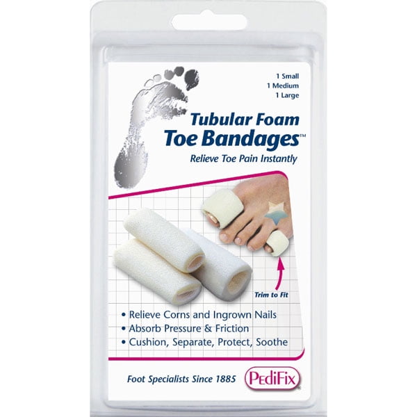 PediFix Tubular Foam Toe Bandages Large