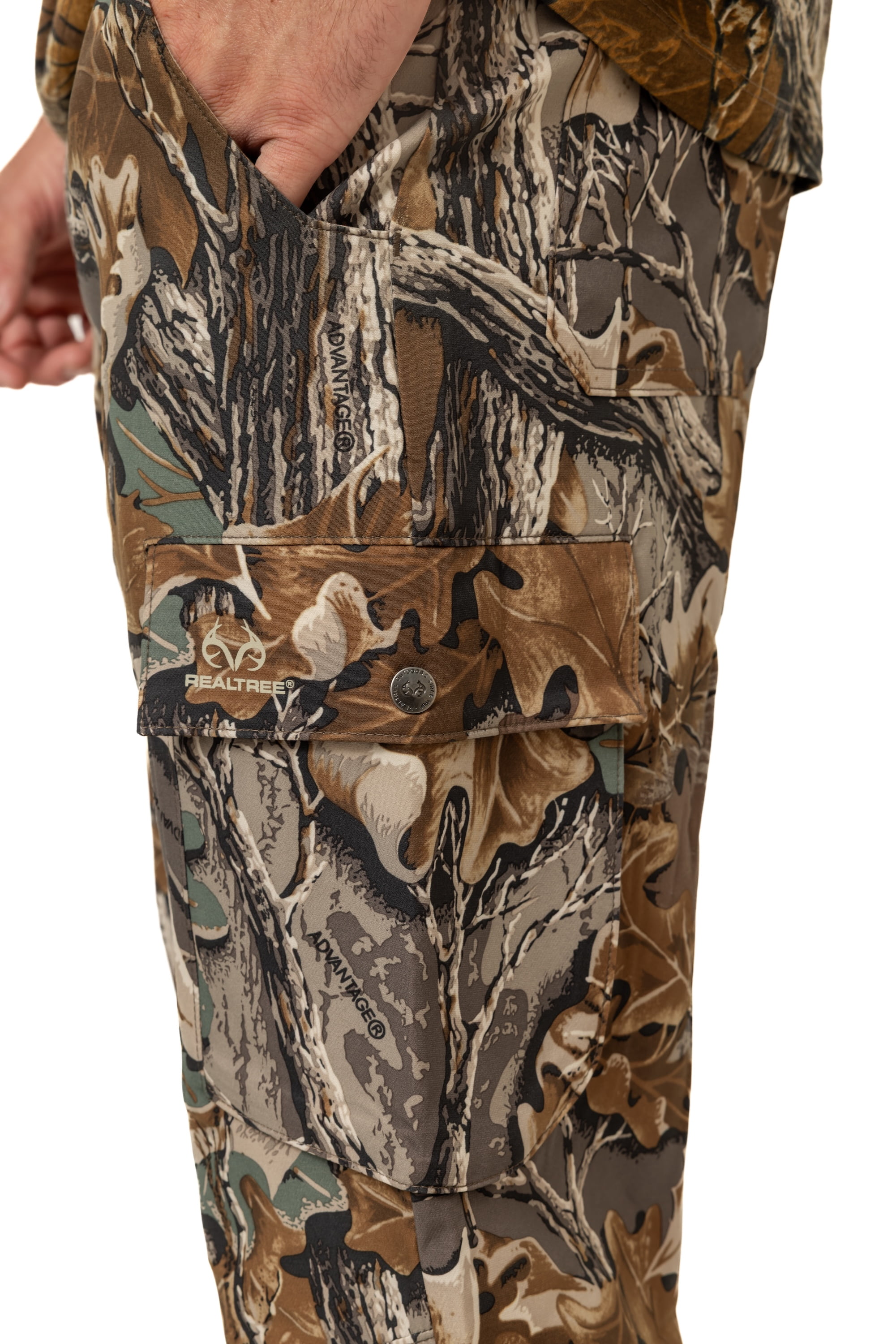 Realtree Men's All-Season Hunting Cargo Pants – Advantage Classic Camo, Stretch Fabric, 6 Pockets, Sizes S–5XL
