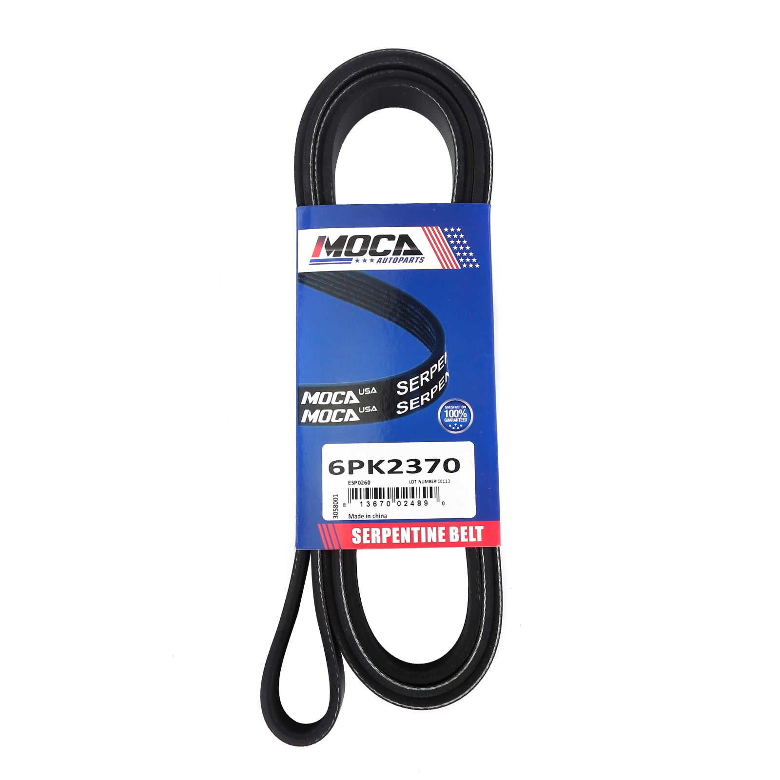MOCA AUTOPARTS 2x Serpentine Belt Fit for 2007-2008 Chevrolet Tahoe 4.8L 5.3L & 2007-2008 GMC Sierra 1500 4.8L 5.3L & 2007-2008 Cadillac Escalade 6.2L