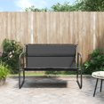 thumbnail image 1 of vidaXL Banc de Jardin 2 Places avec Coussin Anthracite Acier, 1 of 5