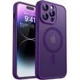 thumbnail image 1 of Magnetic Case for iPhone 16 Pro Max with Full Camera Protection [Compatible with Magsafe] [Translucent Matte] Protective Phone Case, Hot Pink, 1 of 5
