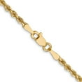 thumbnail image 3 of 14K Yellow Gold Rope Chain Styles Necklace 2.5 mm Diamond-Cut 30 inch, 3 of 4