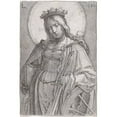 thumbnail image 3 of Lucas Van Leyden 14x18 Black Modern Framed Museum Art Print Titled - Saint Catherine (1520), 3 of 5