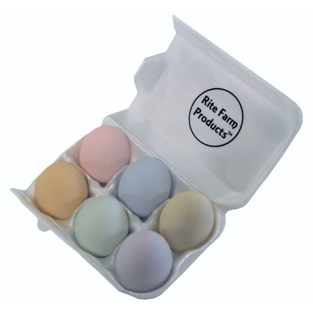 - 6 PK PASTEL CERAMIC DUMMY CHICKEN NESTING NEST FAKE TRAINING EGG HATCHING CRAFT