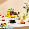thumbnail image 4 of Fruit Bowl High Foot Fruit Tray,Modern,Minimalist Pedestal Decorative Bowl Kitchen Counter for Snacks Candies Living Room, 4 of 7