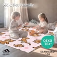 thumbnail image 4 of ODIKA 6'x9' Machine Washable Non-Slip Area Rug, Whimsical Leopard Spots With Playful Cartoon Motifs High Traffic Rug, Pink, 724769, 4 of 5