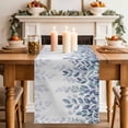 thumbnail image 2 of Table Runner 60 Inches Long for Kitchen Dining, Spring Blue Eucalyptus Dresser Scarf Farmhouse, Dining Table Decorations for Wedding/Parties, Botanical Green Leaf Country 13 x 60 In, 2 of 8