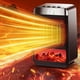 thumbnail image 2 of 3D Dynamic Flames Heater with Thermostat - 1500W Portable Space Heater Warm Air Heater with Ambient Lighting, 2 of 5