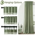 thumbnail image 5 of Topfinel Linen Curtains 90 Inch Long for Bedroom Living Room, Soft Linen Textured Window Drapes Semi Sheer Light Filtering Rod Pocket Back Tab Drapes,SageGreen 2 Panels, 5 of 9