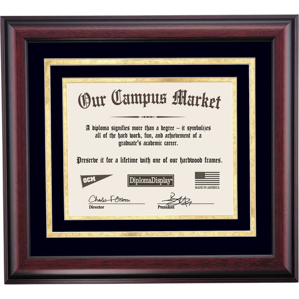 OCM Diploma Frame Black/Gold Matting Fits 81/2" x 11" Diplomas or