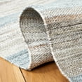 thumbnail image 4 of SAFAVIEH Striped Kilim Clyde Striped Polyester Area Rug, Grey/Beige, 7' x 7' Square, 4 of 7