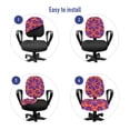 thumbnail image 4 of Paisley Office Chair Slipcover, Oriental Themed Pattern of Motif with Floral Inspirations, Protective Stretch Decorative Fabric Cover, Standard Size, Magenta and Multicolor, by Ambesonne, 4 of 5