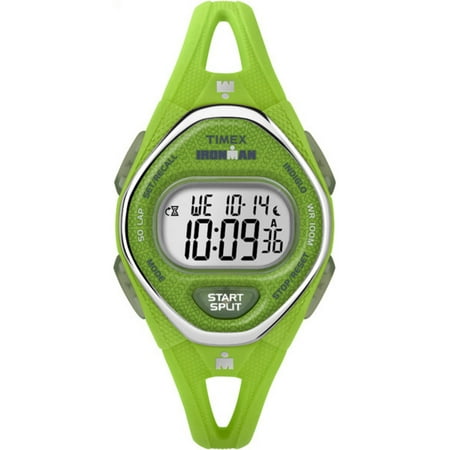 Timex Women's Ironman Sleek 50 Green Watch, Silicone Strap