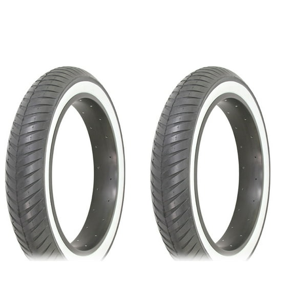 Two Bike Tire 20 x 4.1/4 Black/White Side Wall IA-2065.