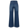 thumbnail image 4 of QUNYINEY Wide Leg Jeans for Women High Waist Casual Baggy Mid Rise Blue Denim Pants Loose Fit with Pockets Jeans, 4 of 9