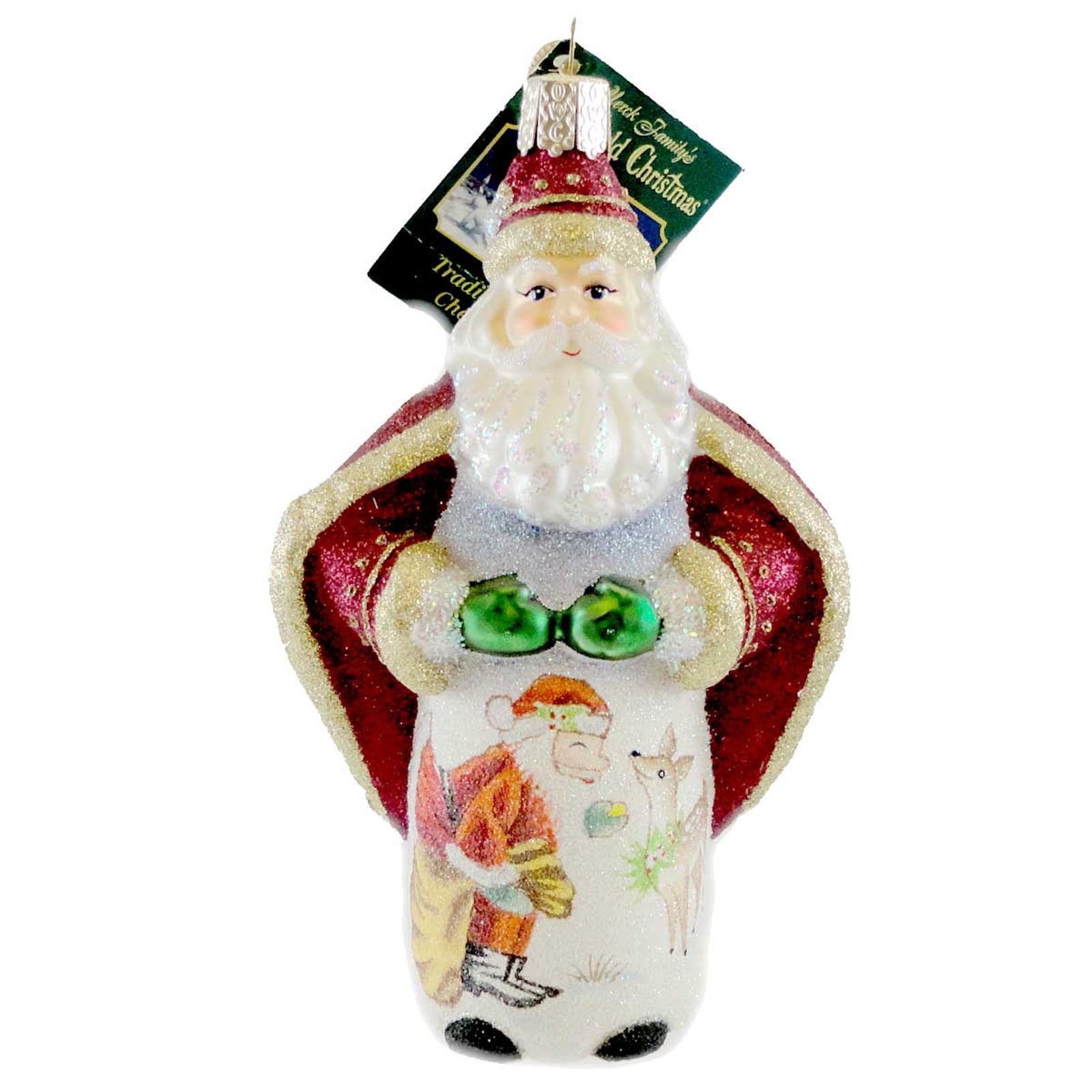 Old World Christmas SANTA DEAR Glass Ornament Christmas Glistening