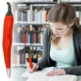 thumbnail image 3 of Red Chili Ballpoint Pen, Long Vegetable Form Writing Instrument with Magnetic Function, 0.7mm Black Ink for Smooth Writing Experience at Home or Office, 3 of 5