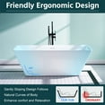 thumbnail image 3 of ANGELES HOME 66" Acrylic Freestanding Bathtub, Soaking White Bathtub with White Drain and Integrated Slotted Overflow Included, 78 Gallons, Glossy White, 3 of 11