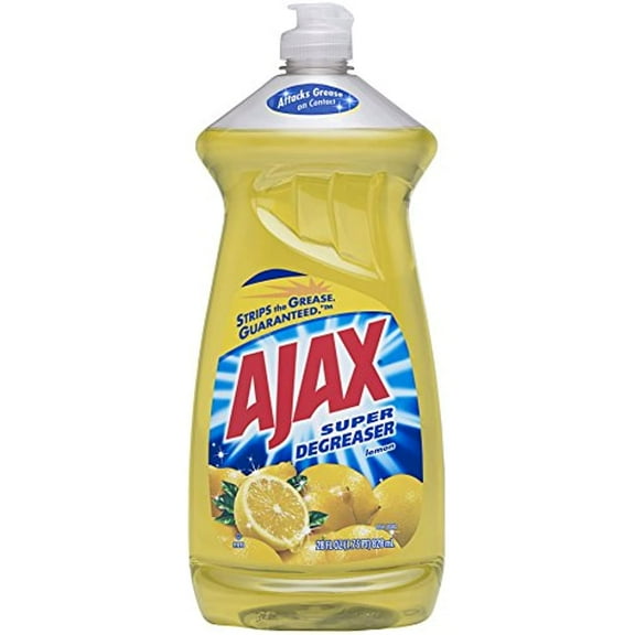 Ajax Super Degreaser Dish Liquid, Lemon, 28 Fl Oz (Pack Of 9)