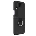 thumbnail image 3 of Nalacover Slim Ring Case for Samsung Galaxy Z Flip 4 Liquid Silicone Phone Case with Camera Lens Sliding Cover, Full Coverage Protection Shockproof Case for Samsung Galaxy Z Flip 4 - Black, 3 of 9