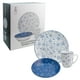 thumbnail image 1 of Juego Vajilla Familiar Porcelana Alemana, 12 Piezas para 4 Personas, Diseño Floreado Con Caja de Regalo, Color Azul y Blanco, 1 of 15