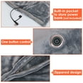 thumbnail image 6 of Zorpupoa USB Heated Blanket, Wearable Flannel Electric Heating Shawl, Washable for Home or Office, Grey, 59x31 Inches, 6 of 10