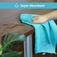 thumbnail image 4 of Microfiber Cleaning Cloth, 8 Pack Cleaning Rags, Cleaning Towels with 4 Color Assorted, 11.5"X11.5"(Green/Blue/Yellow/Pink), 4 of 10