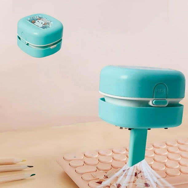 Aspiradora de escritorio, mini aspiradora de escritorio con carga USB, aspiradora de migas, ahorro de energía, barredora de escritorio portátil, limpieza de teclado de mano