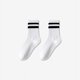 thumbnail image 1 of Medias de tiburón para mujer, ropa exterior, calcetines blancos hasta media pantorrilla, medias de estudiante de celebridades de Internet, medias deportivas de color sólido, moda, 1 of 5