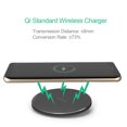 thumbnail image 4 of Mistaha Portable Aluminum Alloy Ultra-thin Round Shape Qi Standard Wireless Charger 10W Fast Charging Pad, 4 of 8