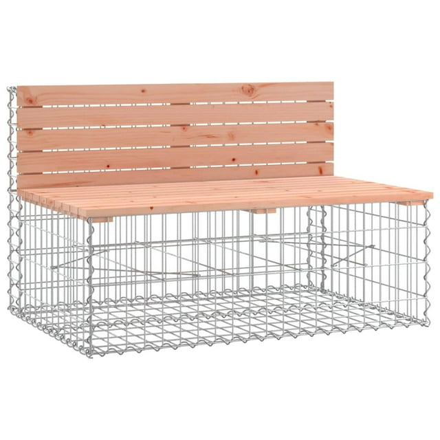 vidaXL Banc de Patio Banc de Parc Extérieur Siège Design Gabion Bois Massif Pin