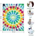 thumbnail image 4 of Colorful Rainbow Tie Dye Spiral Pattern Blanket,Comfortable Soft Flannel Throw Blanket,All Season,Warm Lightweight Blankets for Sofa Bed Couch Living Room Chair,30"x40", 4 of 4