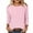 #0219-Pink, variant on Uootdi Womens Tops Crew Neck Long Sleeve Flower All Over Print Long Sleeve Tee for Women Oversized Fresh Botanical Womens Tees