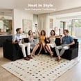 thumbnail image 5 of Toject 130" Modular Sectional Couch, Oversized L Shaped Couch, Cloud Sofa with 5 Seater Deep Seat Sofa for Living Room (Black), 5 of 10