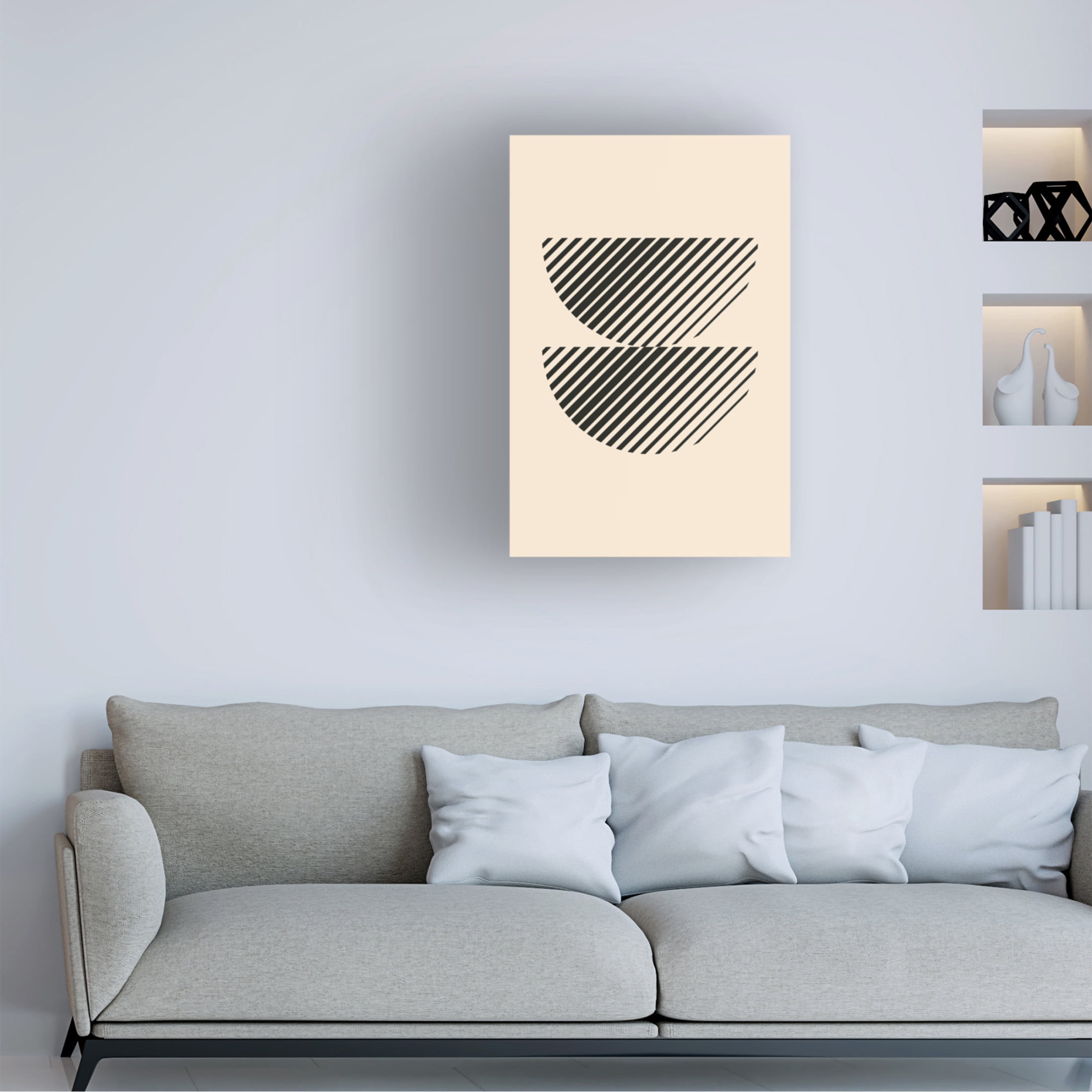 Trademark Fine Art jay stanley  Boho Minimal Shape 1 Canvas Wall Art