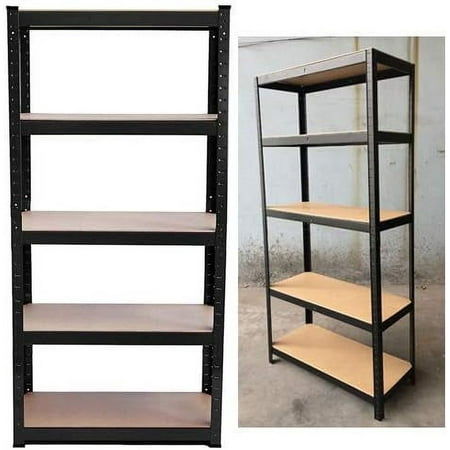 

Heavy Duty Rack 5 Tier Metal Shelving Unit Boltless Shelves 39 W x 20 D x 77 H Utility Racks for Garage Shed Warehouse Basement Kitchen Closet Pantry