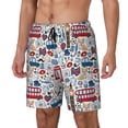 thumbnail image 1 of Balery London Symbols1 Bañador para hombre, shorts de playa de secado rápido con entrepierna y forro de compresión-Small, 1 of 6
