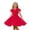 Red, variant on Ruyang Toddler Girls Solid Dresses Ruffle Fly Sleeve Crewneck A-line Tank Dresses Summer Casual Beach Vacation Midi Dresses