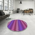 thumbnail image 3 of Ahgly Company Indoor Rectangle Patterned Medium Violet Red Pink Area Rugs, 8' x 12', 3 of 6