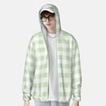 thumbnail image 4 of Easygdp Green Checkboard Lightweight Long Sleeve Sun Shirt Sports long-Sleeved Sun Protective Clothing, Quick Drying Breathable - Medium, 4 of 9