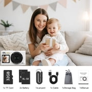XLURC 5K 80MP Digital Camera for Photography Wifi Dual Screen Vlogging Camera for Youtube Autofocus Travel Camera 18X Digital Zoom with 32GB Card & 2x Battery (White)
