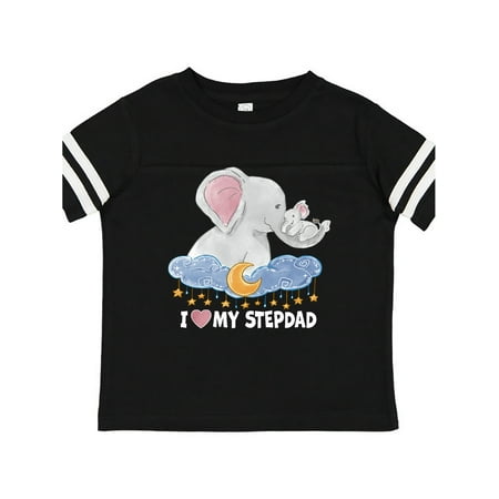 

Inktastic I Love My Stepdad Cute Elephants with Moon and Stars Gift Toddler Boy or Toddler Girl T-Shirt