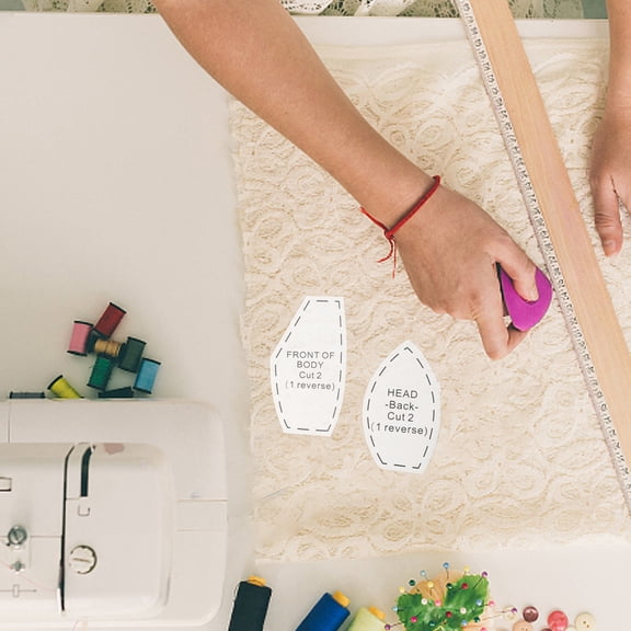 FRCOLOR 10 Pcs Easy Sewing Patterns for Beginners Bowl Wrap Cut on Fold Template White