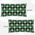 thumbnail image 3 of Easygdp Green Squares Envelope Closure Pillowcase - 20x36in, Queen Pillowcase, Breathable, Stain-Resistant, Wrinkle-Free, 3 of 9